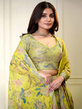 Attractive Yellow Sequins Organza Haldi Wear Lehenga Choli - Zeel Clothing
