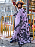 Awesome Baby Pink Printed Satin Event Wear Saree With Blouse - Zeel Clothing