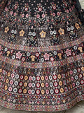 Awesome Black Sequins Georgette Engagement Wear Lehenga Choli - Zeel Clothing