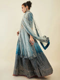 Awesome Blue Sequins Art Silk Wedding Wear Lehenga Choli With Dupatta - Zeel Clothing