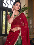 Awesome Green Patola Printed Kanchipuram Wedding Lehenga Choli - Zeel Clothing