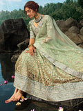 Awesome Green Sequins Net Reception Wear Lehenga Choli - Zeel Clothing