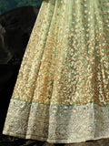 Awesome Green Sequins Net Reception Wear Lehenga Choli - Zeel Clothing