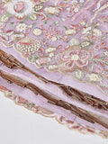 Awesome Lavender Embroidered Net Lehenga Choli With Dupatta - Zeel Clothing