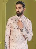 Awesome Light Pink Digital Printed Rayon Event Wear Men's Kurta