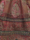 Awesome Maroon Dori Work Velvet Lehenga Choli With Double Dupatta - Zeel Clothing