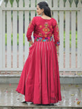 Awesome Maroon Gota Patti Lace Silk Navratri Special Lehenga Choli With Jacket - Zeel Clothing