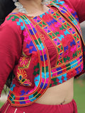 Awesome Maroon Gota Patti Lace Silk Navratri Special Lehenga Choli With Jacket - Zeel Clothing