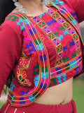 Awesome Maroon Gota Patti Lace Silk Navratri Special Lehenga Choli With Jacket - Zeel Clothing