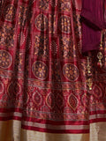 Awesome Maroon Patola Silk Wedding Wear Lehenga With Embroidered Choli - Zeel Clothing