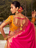 Awesome Multi-Color Embroidered Banarasi Silk Bridal Lehenga Choli - Zeel Clothing