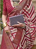 Awesome Multi-color Weavon Work Silk Designer Saree With A Blouse - Zeel Clothing