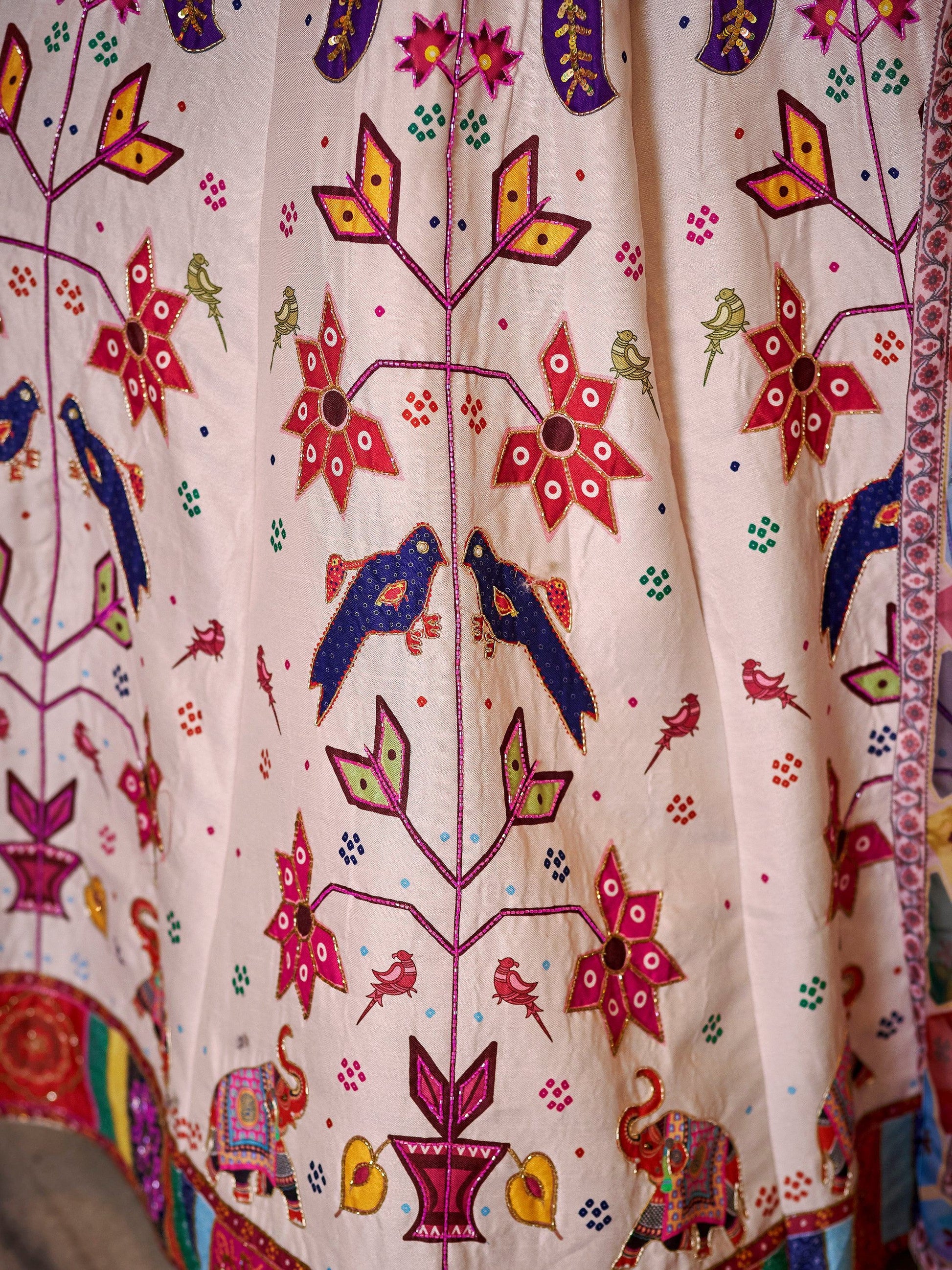 Awesome Off-White Printed Art Silk Festive Wear Lehenga Choli With Dupatta - Zeel Clothing