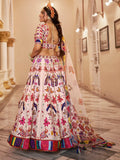 Awesome Off-White Printed Art Silk Festive Wear Lehenga Choli With Dupatta - Zeel Clothing