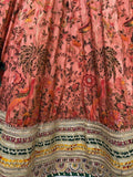 Awesome Peach Digital Printed Silk Lehenga Choli With Bandhani Dupatta - Zeel Clothing