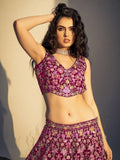 Awesome Pink Embroidered Soft Net Wedding Wear Lehenga Choli - Zeel Clothing
