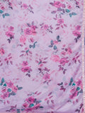 Awesome Pink Floral Printed Chinon Saree With Sequin Blouse - Zeel Clothing