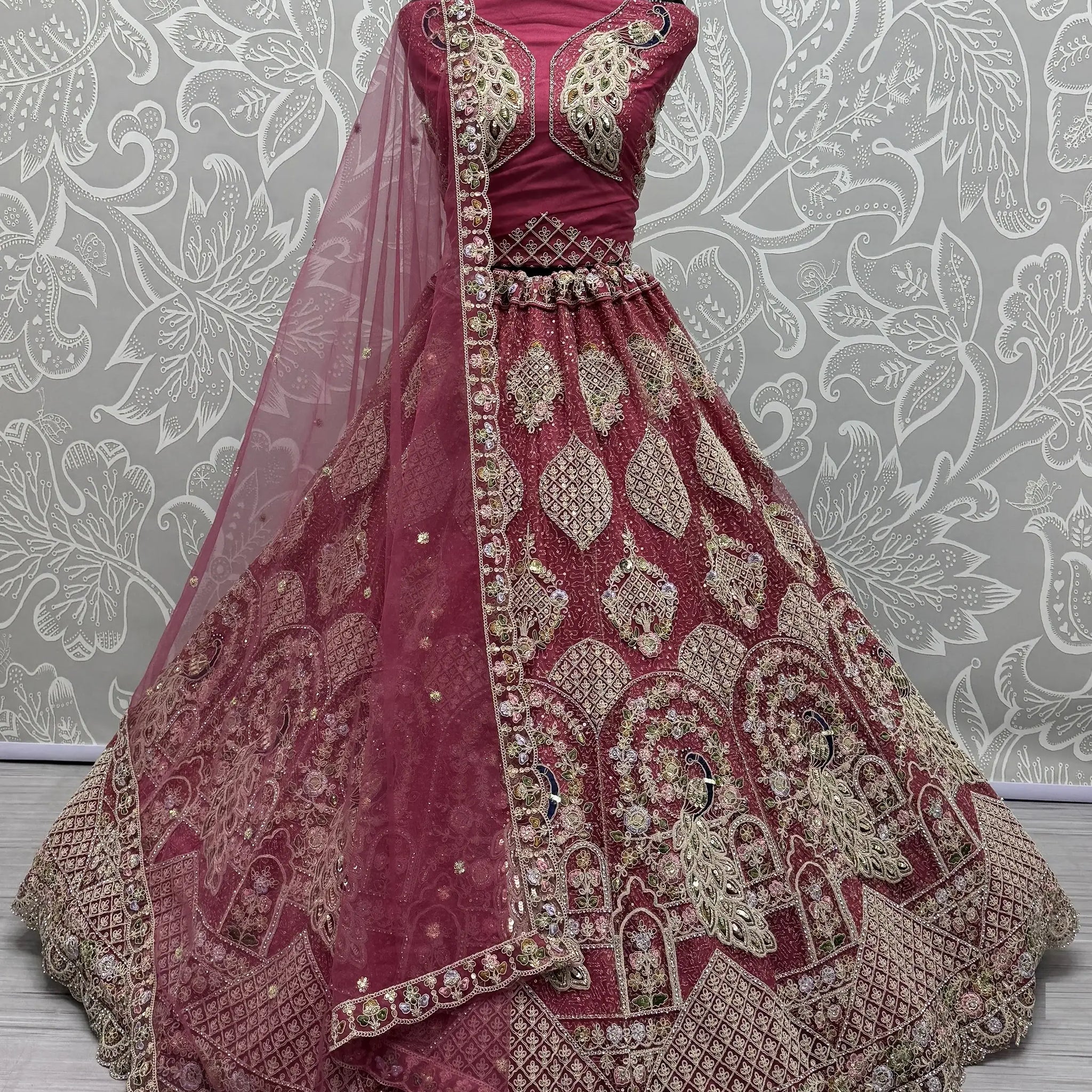 Awesome Pink Sequins Net Engagement Wear Lehenga Choli - Zeel Clothing