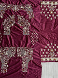 Awesome Pink Sequins Velvet Bridal Lehenga Choli With Dupatta - Zeel Clothing