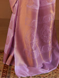 Awesome Purple Zari Woven Silk Wedding Wear Saree With Blouse - Zeel Clothing