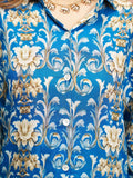 Awesome Royal Blue Printed Muslin Silk Casual Wear Co-Ord Set - Zeel Clothing