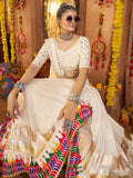 Awesome White Embroidered Rayon Navratri Special Lehenga Choli With Dupatta - Zeel Clothing