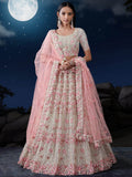 Awesome White Sequins Net Traditional Lehenga Choli With Dupatta - Zeel Clothing