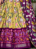 Awesome Yellow Patola Printed Silk Lehenga Choli With Dupatta - Zeel Clothing