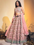 Beautiful Baby Pink Embroidered Soft Net Lehenga Choli With Dupatta - Zeel Clothing