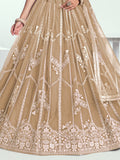 Beautiful Beige Thread Embroidered Party Wear Lehenga Choli - Zeel Clothing