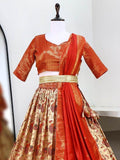 Beautiful Beige Zari Woven Paithani Silk Wedding Wear lehenga choli - Zeel Clothing