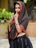 Beautiful Black Cotton Navratri Lehenga Choli With Dupatta - Zeel Clothing