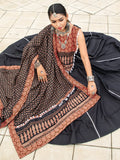 Beautiful Black Cotton Navratri Lehenga Choli With Dupatta - Zeel Clothing
