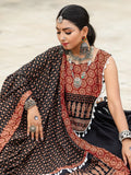 Beautiful Black Cotton Navratri Lehenga Choli With Dupatta - Zeel Clothing