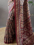 Beautiful Black Digital Printed Silk Traditional Saree With Blouse - Zeel Clothing