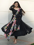 Beautiful Black Georgette Event Wear Anarkali Suit With Dupatta - Zeel Clothing