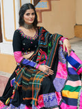 Beautiful Black Printed Rayon Navratri Wear Lehenga Choli With Dupatta - Zeel Clothing