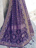 Beautiful Blue Bandhani Printed Georgette Festival Wear Saree - Zeel Clothing