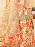 Beautiful Cream Embroidered Chinon Traditional Palazzo Suit - Zeel Clothing