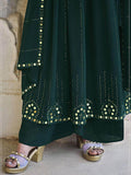 Beautiful Green Embroidered Georgette Ready-To-wear Palazzo Suit - Zeel Clothing