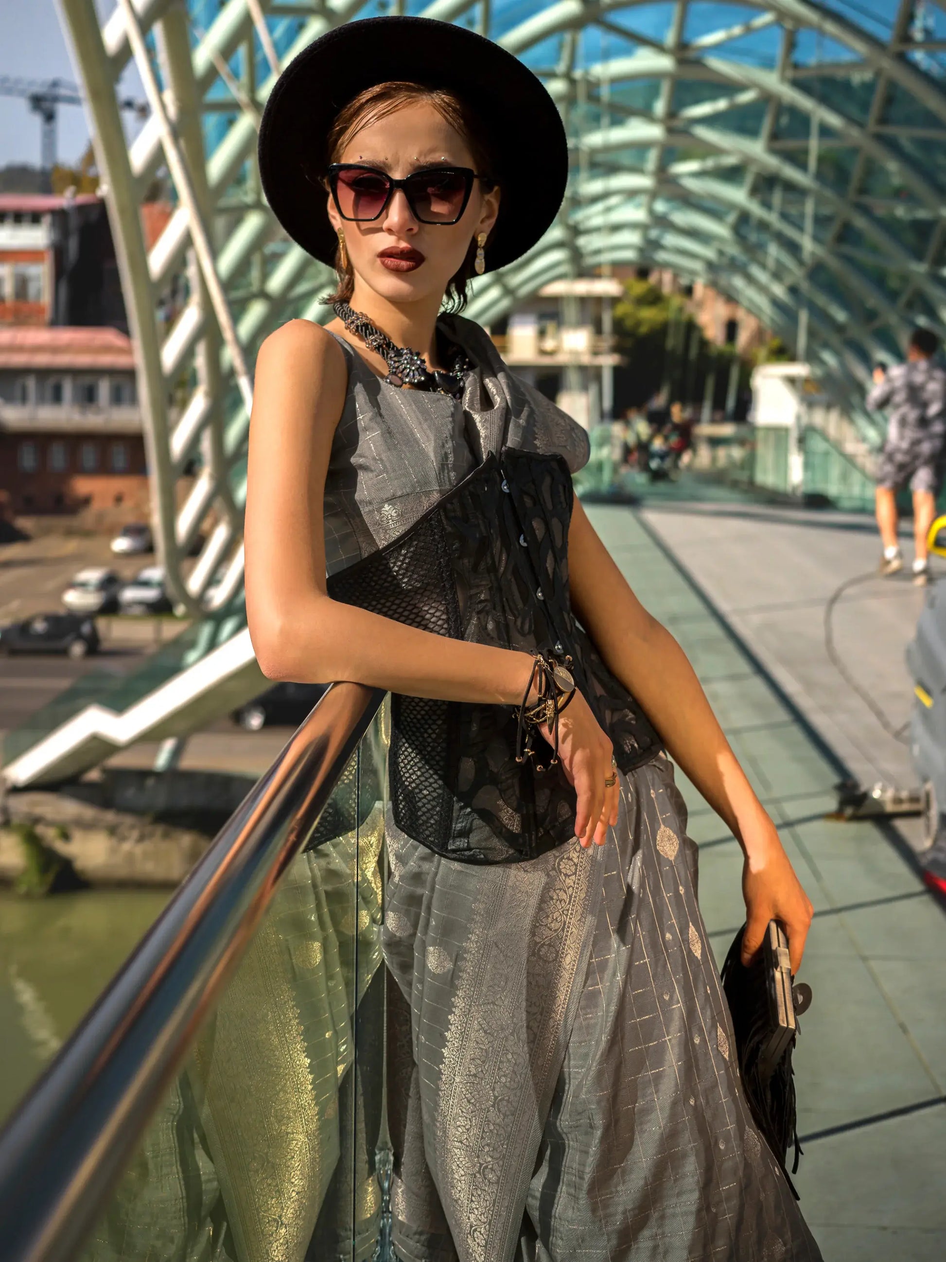 Beautiful Grey Zari Weaving Silk Event Wear Saree With Blouse - Zeel Clothing