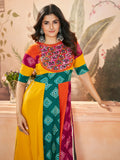 Beautiful Multi-Color Embroidered Rayon Navratri Wear Kurti - Zeel Clothing