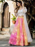 Beautiful Multi-color Leheriya Printed Silk Function Wear Lehenga Choli - Zeel Clothing