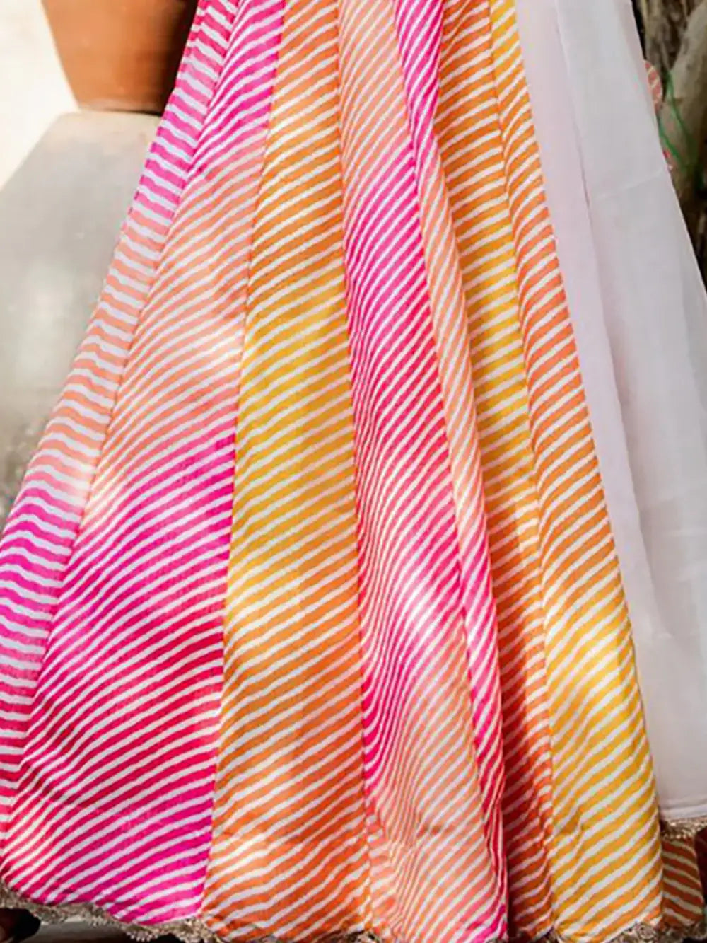 Beautiful Multi-color Leheriya Printed Silk Function Wear Lehenga Choli - Zeel Clothing