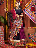 Beautiful Multi-Color Thread Work Cotton Navratri Wear Lehenga Choli - Zeel Clothing