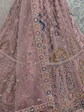 Beautiful Peach Sequins Net Engagement Wear Lehenga Choli - Zeel Clothing