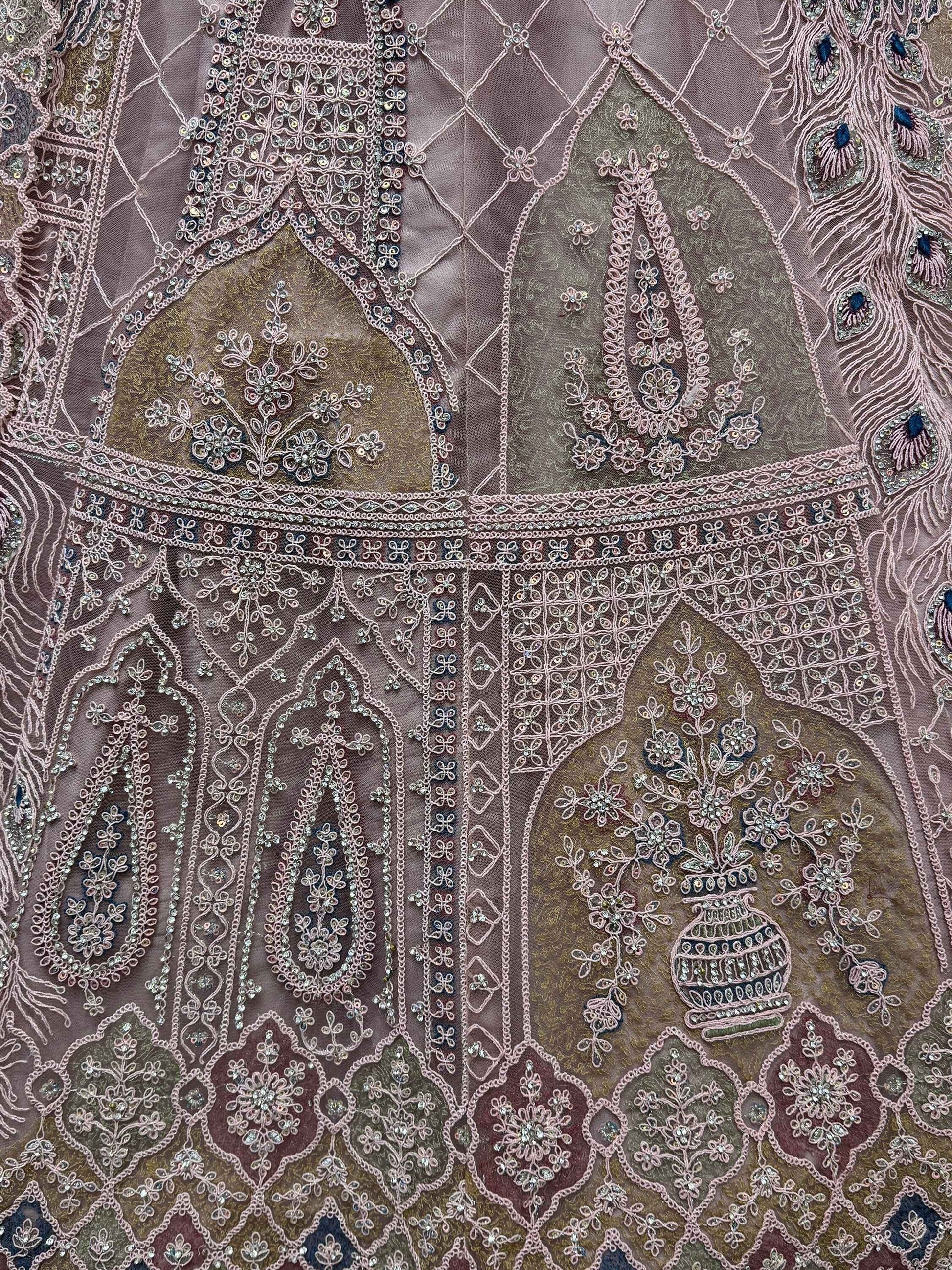 Beautiful Peach Sequins Net Engagement Wear Lehenga Choli - Zeel Clothing