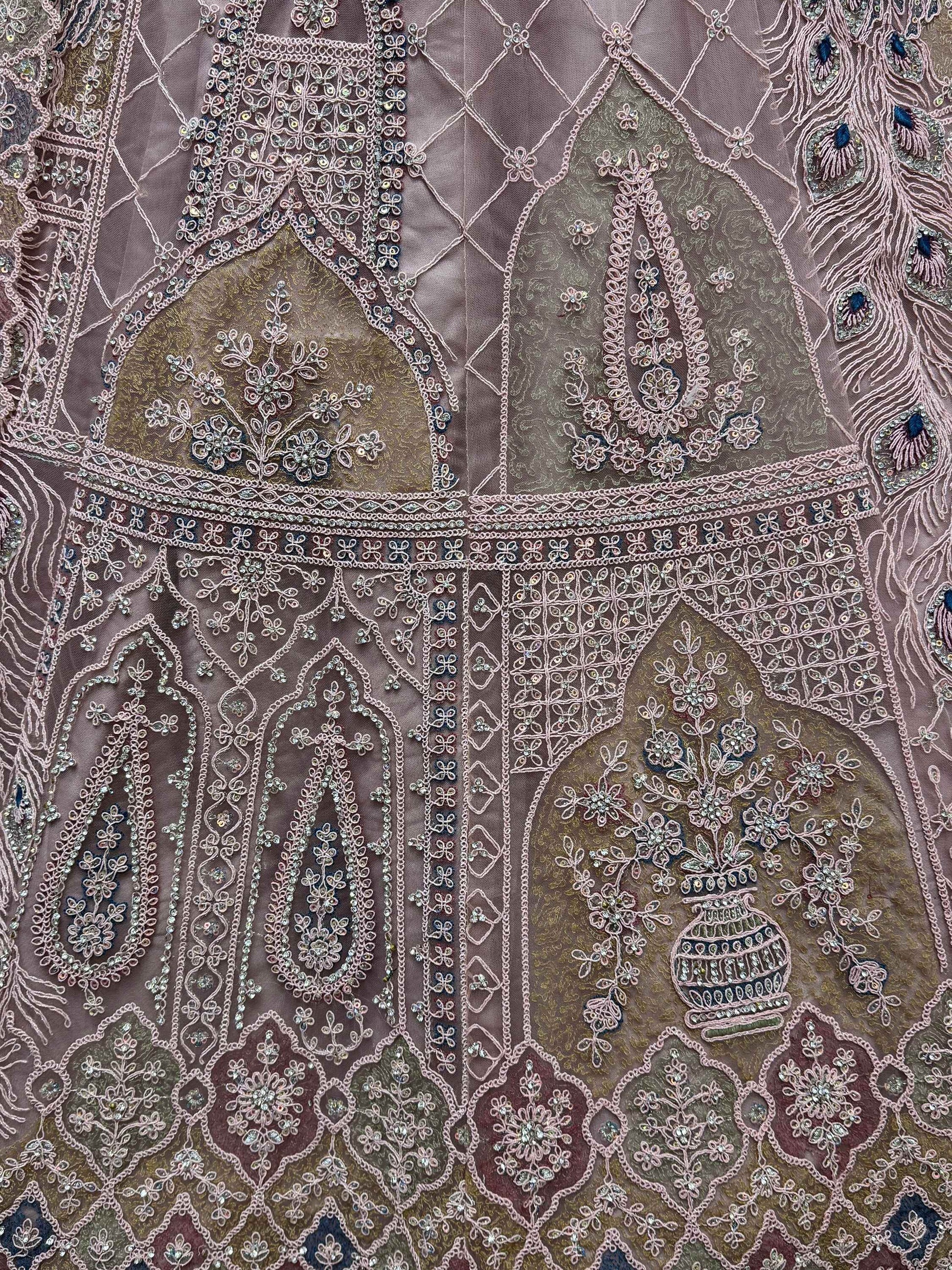 Beautiful Peach Sequins Net Engagement Wear Lehenga Choli - Zeel Clothing