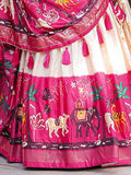 Beautiful Pink Digital Printed Dola Silk Festival Wear Lehenga Choli - Zeel Clothing
