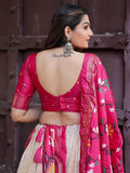 Beautiful Pink Digital Printed Dola Silk Festival Wear Lehenga Choli - Zeel Clothing